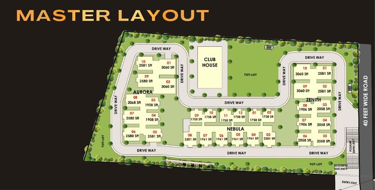Master Plan, radhey-skyverse 3 Bedroom 1758 Sq.Ft. Apartment In Osman Nagar Hyderabad 10769958