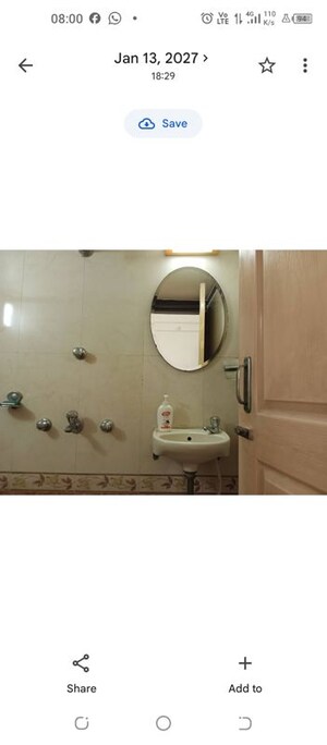 Bathroom in 3 BHK Apartment at Shivaji Park – for Rent