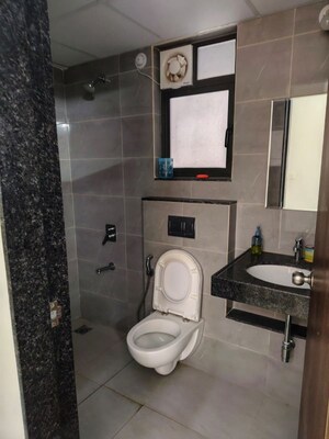 Bathroom in 2 BHK Apartment at Shapoorji Pallonji Joyville Hinjewadi, Hinjewadi – for Rent