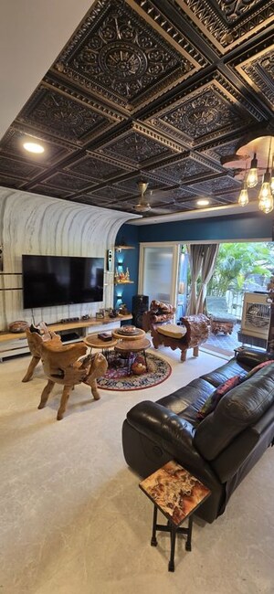 Living Room in 2 BHK Apartment at Goel Ganga Liviano, Kharadi – for Sale