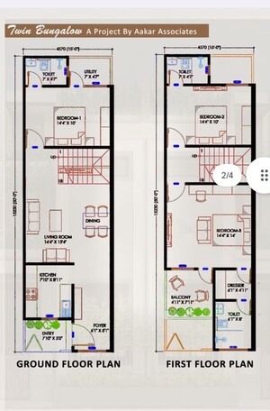 Floor Plan in 3 BHK Independent House at Sainath Nagar – for Sale