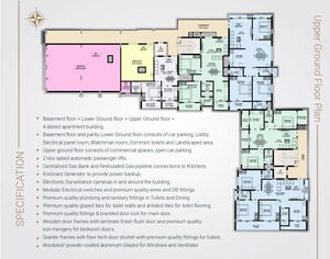 Floor Plan in 3 BHK Apartment at Bejai – for Sale