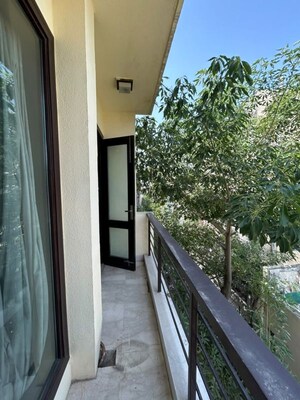 Balcony in 4 BHK Builder Floor at Greater Kailash I – for Rent