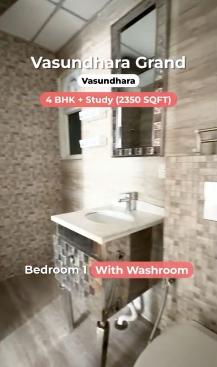 Bathroom, nandini-the-vasundhara-grand 4 Bedroom 2250 Sq.Ft. Apartment In Vasundhara Sector 15 Ghaziabad 10770702