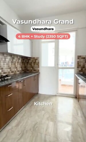 Kitchen in 4 BHK Apartment at Nandini The Vasundhara Grand, Vasundhara Sector 15 – for Sale