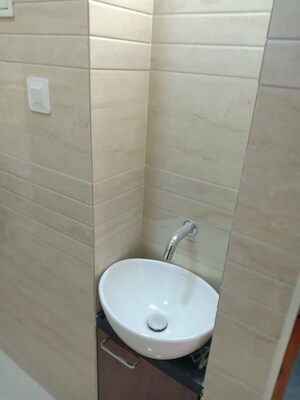 Bathroom in 2 BHK Apartment at Aastha Heights, Goregaon West – for Rent