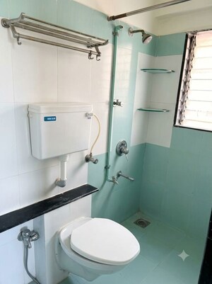 Bathroom in 2 BHK Apartment at Akashganga Complex Kavesar, Kavesar – for Rent