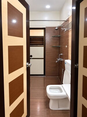 Bathroom in 2 BHK Apartment at Akashganga Complex Kavesar, Kavesar – for Rent