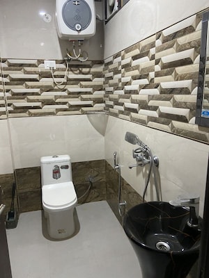 Bathroom in 2 BHK Builder Floor at Dharam Colony – for Rent