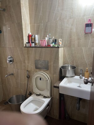 Bathroom in 1 BHK Apartment at Lodha Amara, Kolshet Road – for Rent