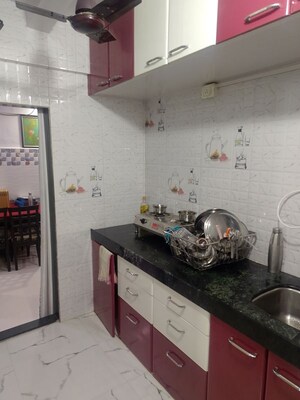 Kitchen in 1 BHK Apartment at Bhakti Society, Kalwa – for Rent