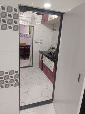 Kitchen in 1 BHK Apartment at Bhakti Society, Kalwa – for Rent