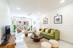Living Room in 3 BHK Apartment at Unique Aura Mumbai, Santacruz West – for Sale