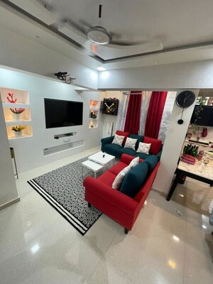Living Room in 2 BHK Apartment at Superior Micron Heights, Airoli Sector 7 – for Rent