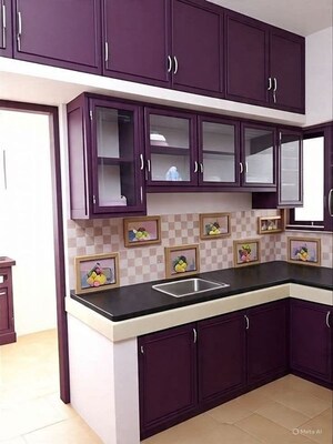 Kitchen in 1 BHK Apartment at Idpl Colony – for Sale