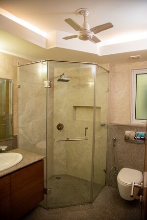 Bathroom in 3 BHK Builder Floor at Anand Niketan – for Rent