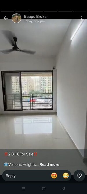 Living Room in 1 BHK Apartment at Velsons Heights, Virar West – for Rent