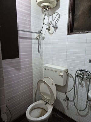 Bathroom in 2 BHK Builder Floor at Mehrauli – for Rent