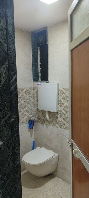 Bathroom in 1 BHK Apartment at Kopar Khairane – for Rent