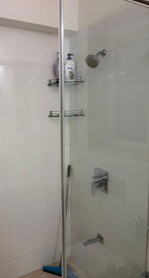 Bathroom in 1 BHK Apartment at Godrej The Trees, Vikhroli East – for Rent