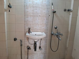 Bathroom in 3 BHK Apartment at Ajmera Heights, Kalyan West – for Rent