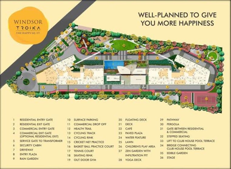 Master Plan, windsor-troika 2.5 Bedroom 1503 Sq.Ft. Apartment In Yelenahalli Bangalore 10772082