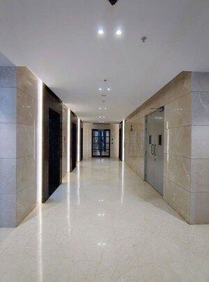 Building Lobby in 2 BHK Apartment at Aurum Q Residences, Ghansoli – for Sale