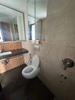 Bathroom in 3 BHK Apartment at Lodha The Park Tower 6, Worli – for Rent