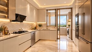 Kitchen in 3 BHK Apartment at Birla Niyaara, Worli – for Sale