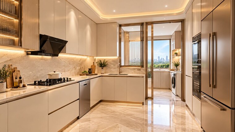 Kitchen, birla-niyaara 3 Bedroom 1204 Sq.Ft. Apartment In Worli Mumbai 10748799