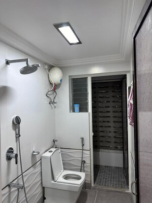 Bathroom in 2 BHK Apartment at Vedant Complex CHS, Samata Nagar – for Rent