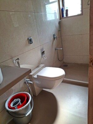 Bathroom in 1.5 BHK Apartment at Mount Marry Apartments, Bandra West – for Rent
