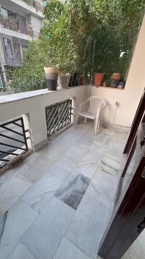 Balcony in 3 BHK Builder Floor at Chittaranjan Park – for Rent