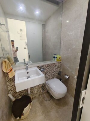 Bathroom in 2 BHK Apartment at Sheth Auris Bliss, Malad West – for Rent