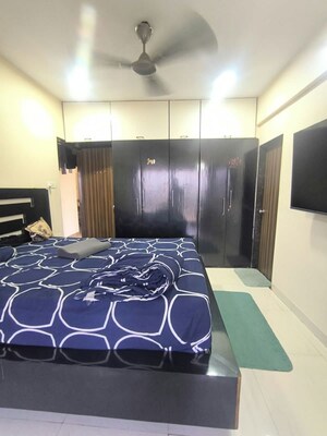 Bedroom in 1 BHK Apartment at Gurukrupa Marina Enclave, Malad West – for Rent