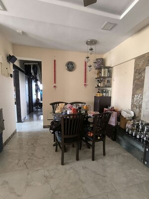 Living Room in 1 BHK Apartment at Gurukrupa Marina Enclave, Malad West – for Rent
