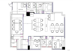 Floor Plan in  Office Space at Binori B Square 3, Bodakdev – for Rent