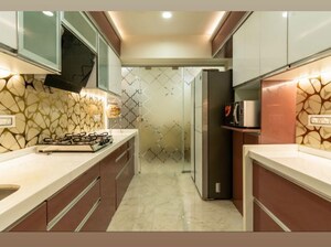 Kitchen in 3 BHK Apartment at Goodwill Paradise, Kharghar – for Rent
