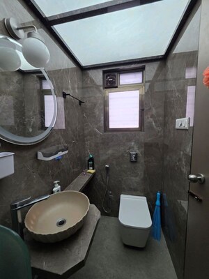 Bathroom in 2 BHK Apartment at Gemstar Symphony, Kandivali West – for Rent