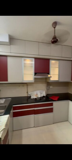 Kitchen in 3 BHK Apartment at Hiranandani Meadows, Manpada – for Rent