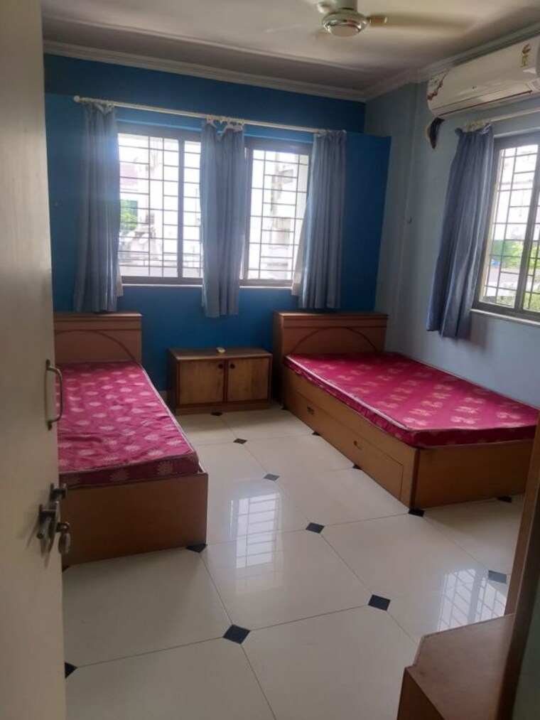 Bedroom, dsk-akash-ganga 3 Bedroom 1200 Sq.Ft. Apartment In Aundh Pune 10774409