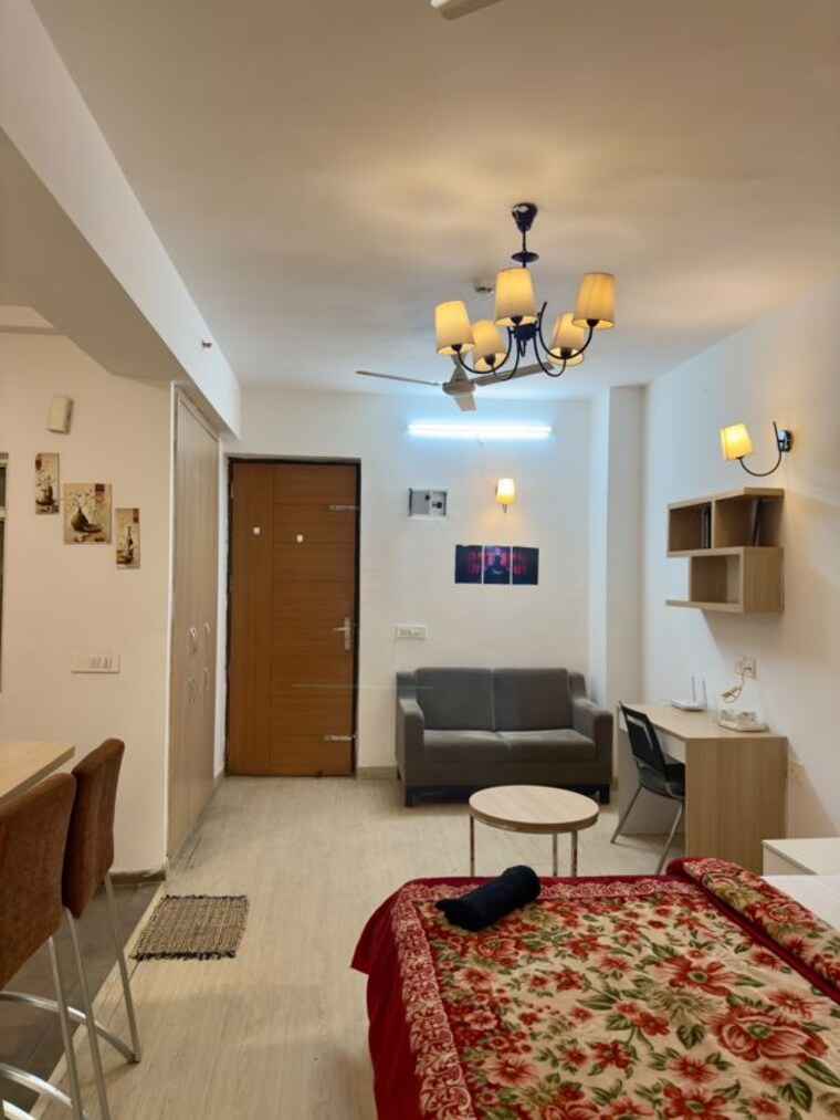 Living Room, nimbus-the-golden-palm 1 RK 506 Sq.Ft. Apartment In Sector 168 Noida 10774464