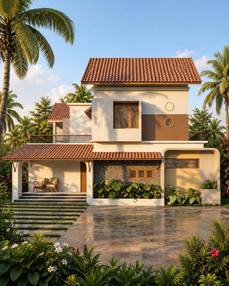 Exterior View, kallekkad 3 Bedroom 1500 Sq.Ft. Villa In Kallekkad Palakkad 10774534