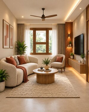Living Room in 3 BHK Villa at Kallekkad – for Sale