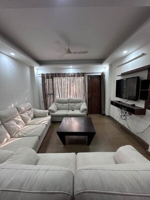Living Room in 3 BHK Builder Floor at Sushant Lok I – for Rent