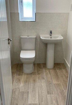 Bathroom in 1 BHK Apartment at Idpl Colony – for Sale