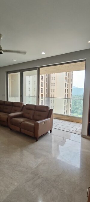 Living Room in 3 BHK Apartment at One Hiranandani Park, Ghodbunder Road – for Rent