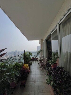 Balcony in 5 BHK Apartment at L&T Crescent Bay T2, Parel – for Rent