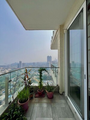 Balcony in 5 BHK Apartment at L&T Crescent Bay T2, Parel – for Rent