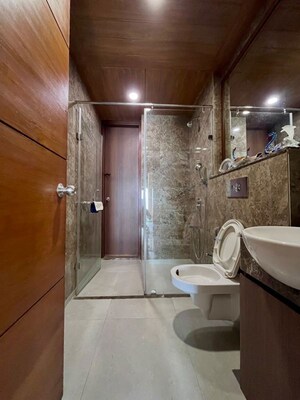 Bathroom in 5 BHK Apartment at L&T Crescent Bay T2, Parel – for Rent